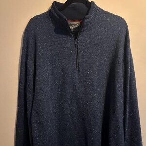 Woolrich Men's Half-Zip Pullover – Blue, Size XL